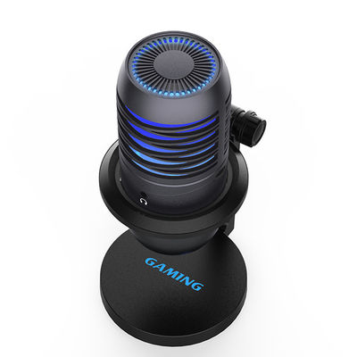 Live Stream Condenser Mic mit RGB-Lichtern dämpfen,/Gewinn,/Kopfhörer-Ertrag-,/Lautstärkeregler