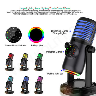 Podcast-Studio-Mikrofon RGB-Spiel Mic 48Khz für das Strömen