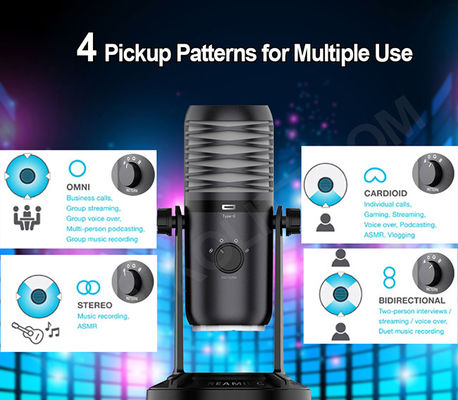 Podcast-Studio-Mikrofon RGB-Spiel Mic 48Khz für das Strömen