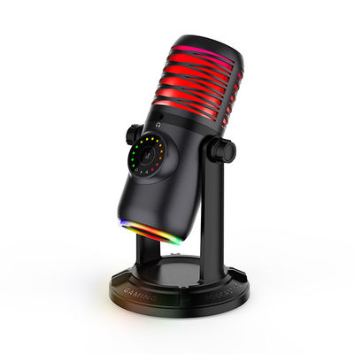 Strömen des gepodcasteten Spiel-Mikrofons Kondensator Mic USB RGB für Laptop PC PS4 PS5