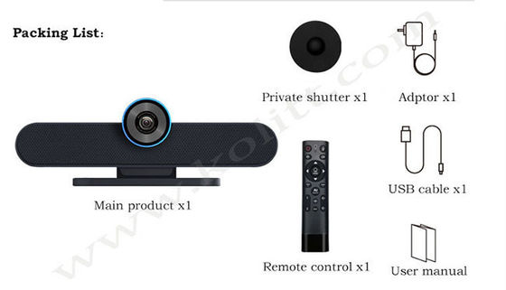 Videokamera C46 4K ultra HD, Tischplattenkamera mit Mikrofon und Sprecher