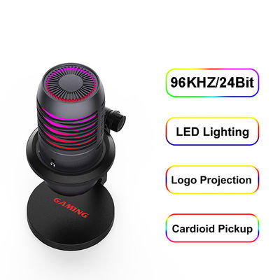 Studio-Cardioid Kondensator-Mikrofon 92khz 24bit mit RGB-Beleuchtung