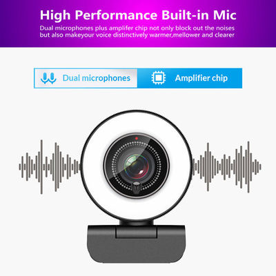 Der Kamera-automatischen Scharfeinstellung H.264 Live Streaming Webcams USB Format mit Ring Light