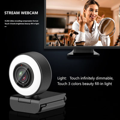 78 Webcam des Grad-HD 1080p mit Ring Light And Microphone